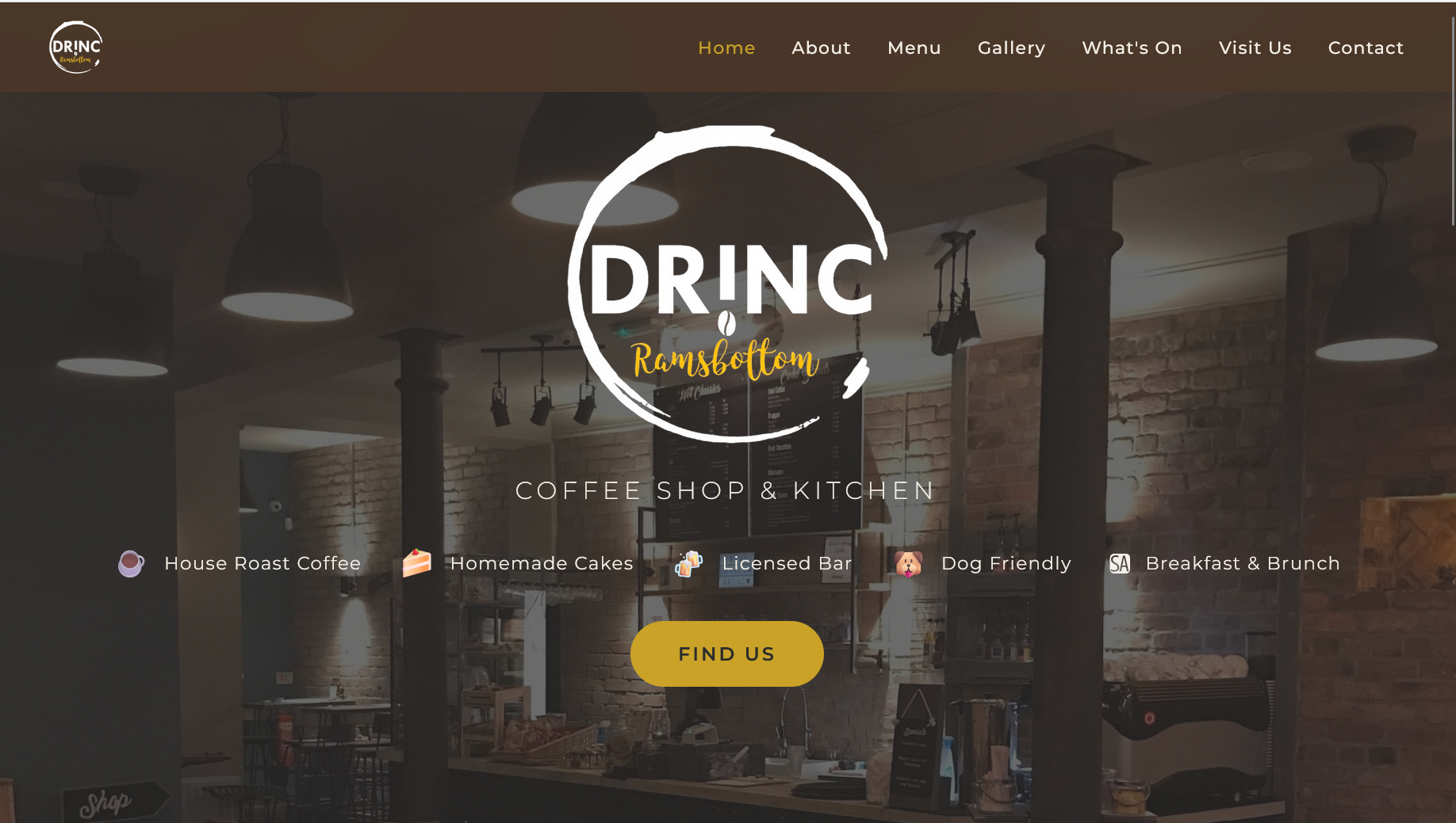 DRINC Coffee Bar website