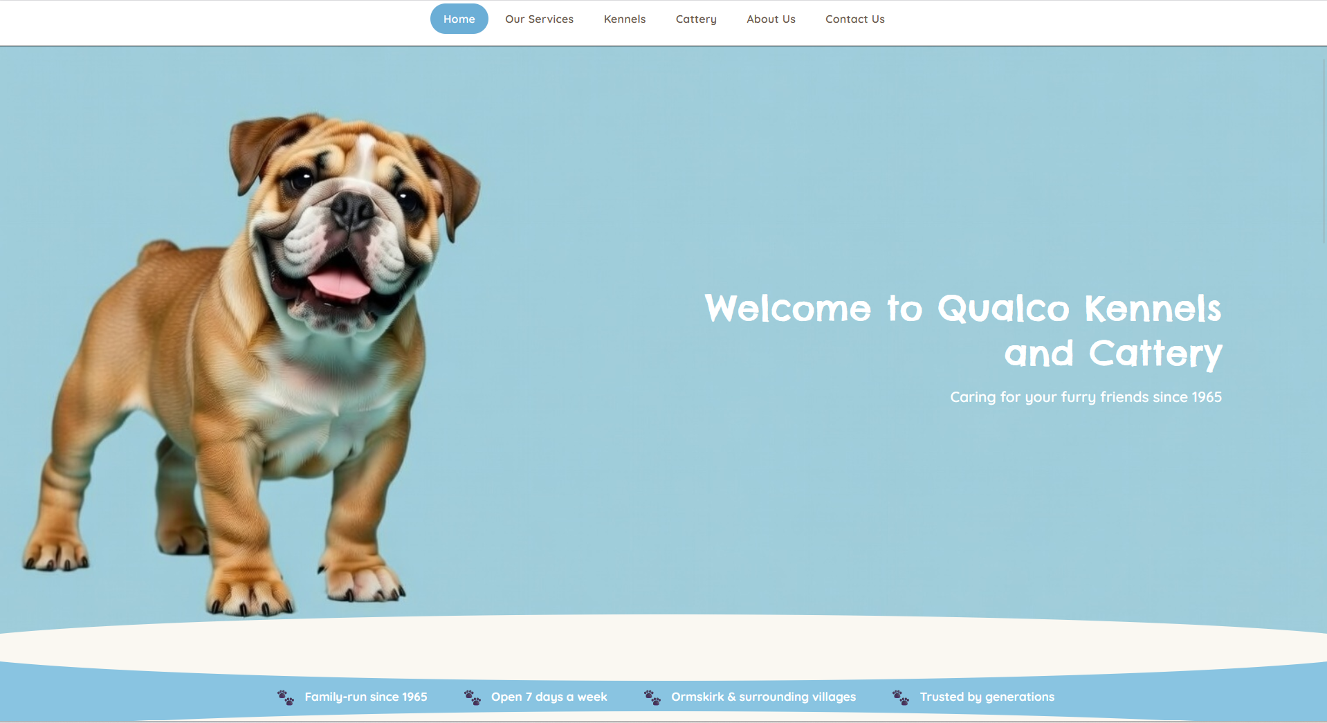 Qualco Kennels and Cattery website