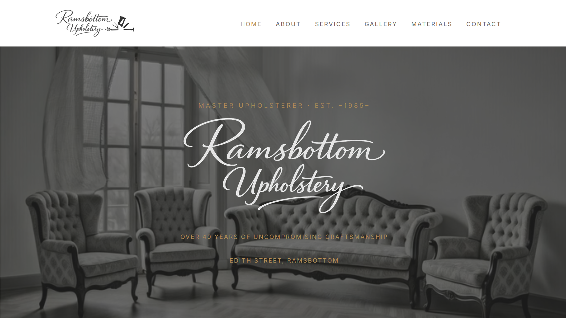 Ramsbottom Upholstery website